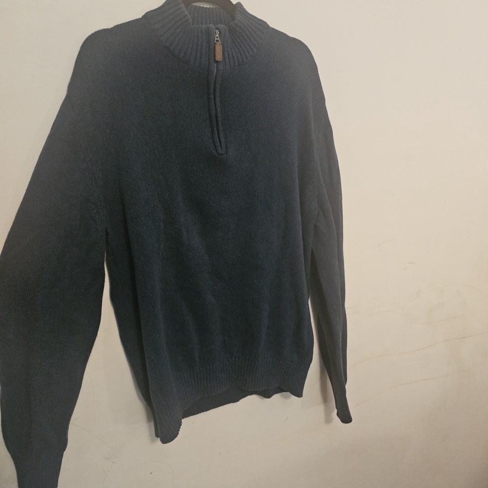 St John's Bay Men's Long Sleeve Pullover Sweater Nautical Blue Size‎ XL Cotton